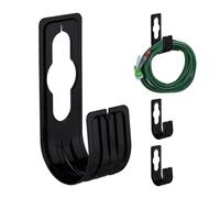 Relaxdays Set of 4 Black Hose Pipe Holders