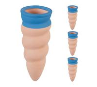 Relaxdays Set of 4 Curved Clay Watering Cones