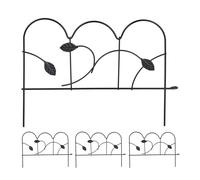 Relaxdays Set of 4 decorative garden fencing