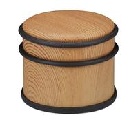 Relaxdays Set of 4 Door Stoppers in Wood Look