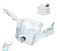 Relaxdays Set of 4 Folding Water Canisters Black