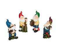 Relaxdays Set of 4 Garden Gnomes with Instruments