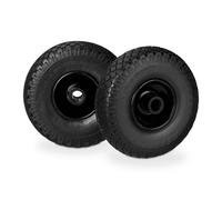 Relaxdays Set of 4 Hand Truck Tyres Black