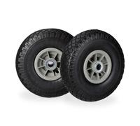 Relaxdays Set of 4 Hand Truck Tyres Black/Grey