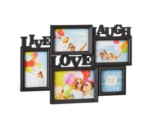 Relaxdays Set of 4 Picture Frames Live Love Laugh