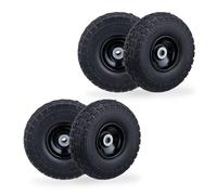 Relaxdays Set of 4 PU Wheelbarrow Tyre