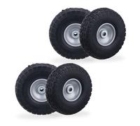 Relaxdays Set of 4 PU Wheelbarrow Tyre