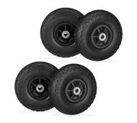 Relaxdays Set of 4 PU Wheelbarrow Tyre 4.10/3.50-4