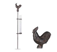 Relaxdays Set of 4 Rain Gauge Cockerel