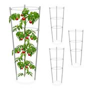 Relaxdays Set of 4 Round Plant Supports, 45 cm