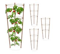Relaxdays Set of 4 Round Plant Supports, 45 cm