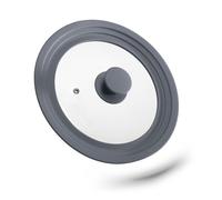 Relaxdays Set of 4 Saucepan Lids 20-24 cm Grey