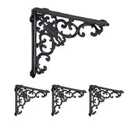 Relaxdays Set of 4 Shelf Brackets Antique Design