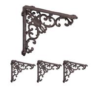 Relaxdays Set of 4 Shelf Brackets Antique Design