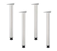 Relaxdays Set of 4 Stainless Steel Table Legs