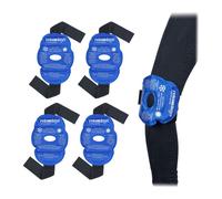 Relaxdays Set of 4 Strap-On Gel Knee Pads in Blue