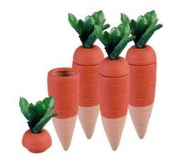 Relaxdays Set of 4 Watering Clay Cones, Carrot