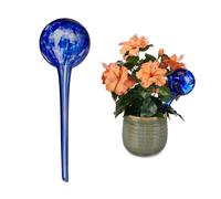 Relaxdays Set of 4 Watering Globes Blue