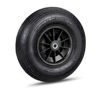 Relaxdays Set of 4 Wheelbarrow Tyres Black
