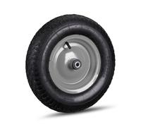 Relaxdays Set of 4 Wheelbarrow Tyres Black/Grey