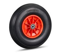 Relaxdays Set of 4 Wheelbarrow Tyres Black/Red