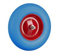 Relaxdays Set of 4 Wheelbarrow Tyres Blue/Red