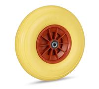 Relaxdays Set of 4 Wheelbarrow Tyres Yellow/Red