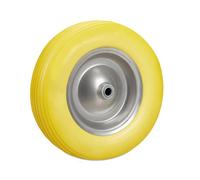 Relaxdays Set of 4 Wheelbarrow Wheels Yellow/Grey
