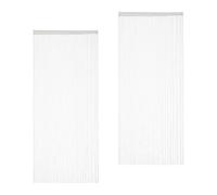 Relaxdays Set of 4 White String Curtains