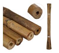 Relaxdays Set of 40 Bamboo Plant Sticks 105 cm