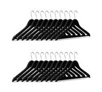 Relaxdays Set of 40 Coat Hangers Black