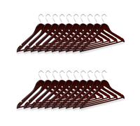 Relaxdays Set of 40 Coat Hangers Brown