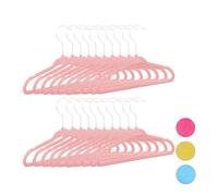 Relaxdays Set of 40 Kids' Coat Hangers Pink