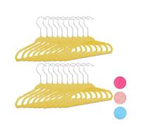 Relaxdays Set of 40 Kids' Coat Hangers Yellow
