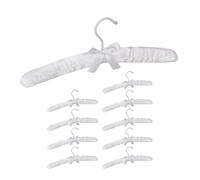 Relaxdays Set of 40 Satin Clothes Hangers White
