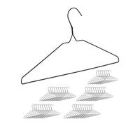 Relaxdays Set of 48 Black Wire Coat Hangers