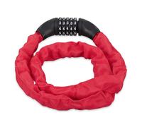 Relaxdays Set of 5 Combination Chain Locks Red