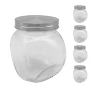 Relaxdays Set of 5 jars, 650 ml