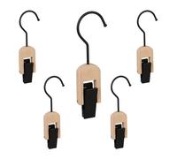 Relaxdays Set of 5 Laundry Hooks Black