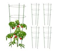 Relaxdays Set of 5 Round Green Trellis, 76 cm