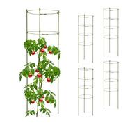 Relaxdays Set of 5 Round Tomato Trellises, 90 cm