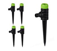 Relaxdays Spike Sprinkler, Set of 5, Click Connector, Ground Stake, Areas up to 30 m², Lawns & Flowerbeds, Black/Green, 19.5 x 6.5 x 3.5 cm