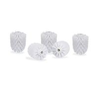 Relaxdays Set of 5 toilet brush heads, loose toilet brushes, 12 mm thread, replacement brush head diameter 7 cm, white