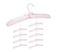 Relaxdays Set of 50 Satin Clothes Hangers Pink