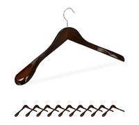 Relaxdays Set of 50 Suit Hangers Dark Brown