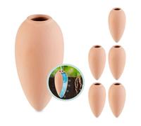 Relaxdays Set of 6 Clay Watering Spikes