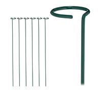 Relaxdays Set of 6 dark green plant support