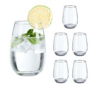 Relaxdays Set of 6 Drinking Glasses