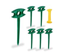 Relaxdays Set of 6 Ground Pegs with Planting Cord