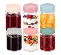 Relaxdays Set of 6 jam jars